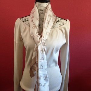 NEW JEAN PATOU OBLONG LOGO SCARF